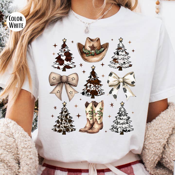 Comfort Colors® Western juletrøje - Cowgirl jul for engroshandel hos The Shirt Company