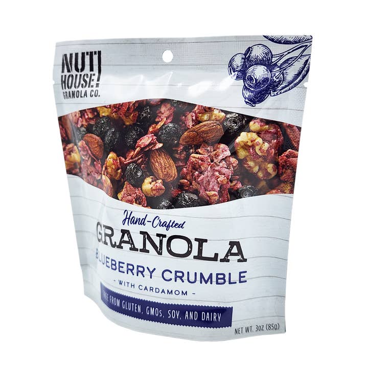 NutHouse! Granola Company - Wholesale Granola - Blueberry Crumble Granola, 24 x 3oz0
