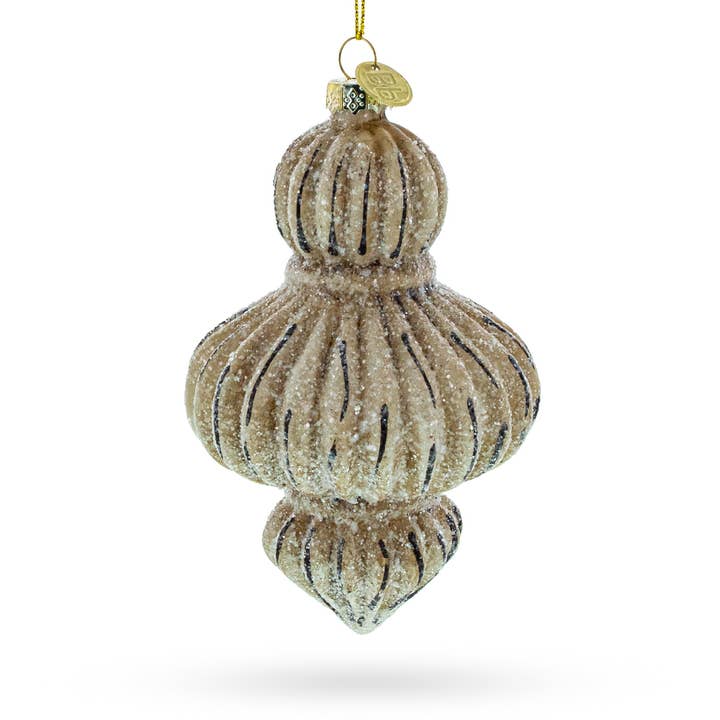 BestPysanky – wholesale Prydnad – Julgransprydnad i glas med vintageinspirerad toppdekor1