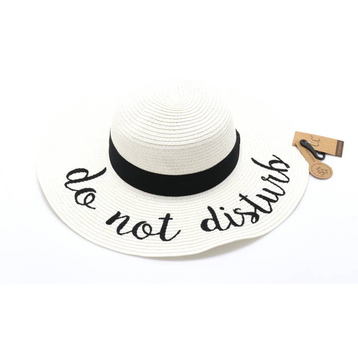 C.C Beanie - Wholesale Straw Hat - Women's - Do Not Disturb Sun Hat ST2017