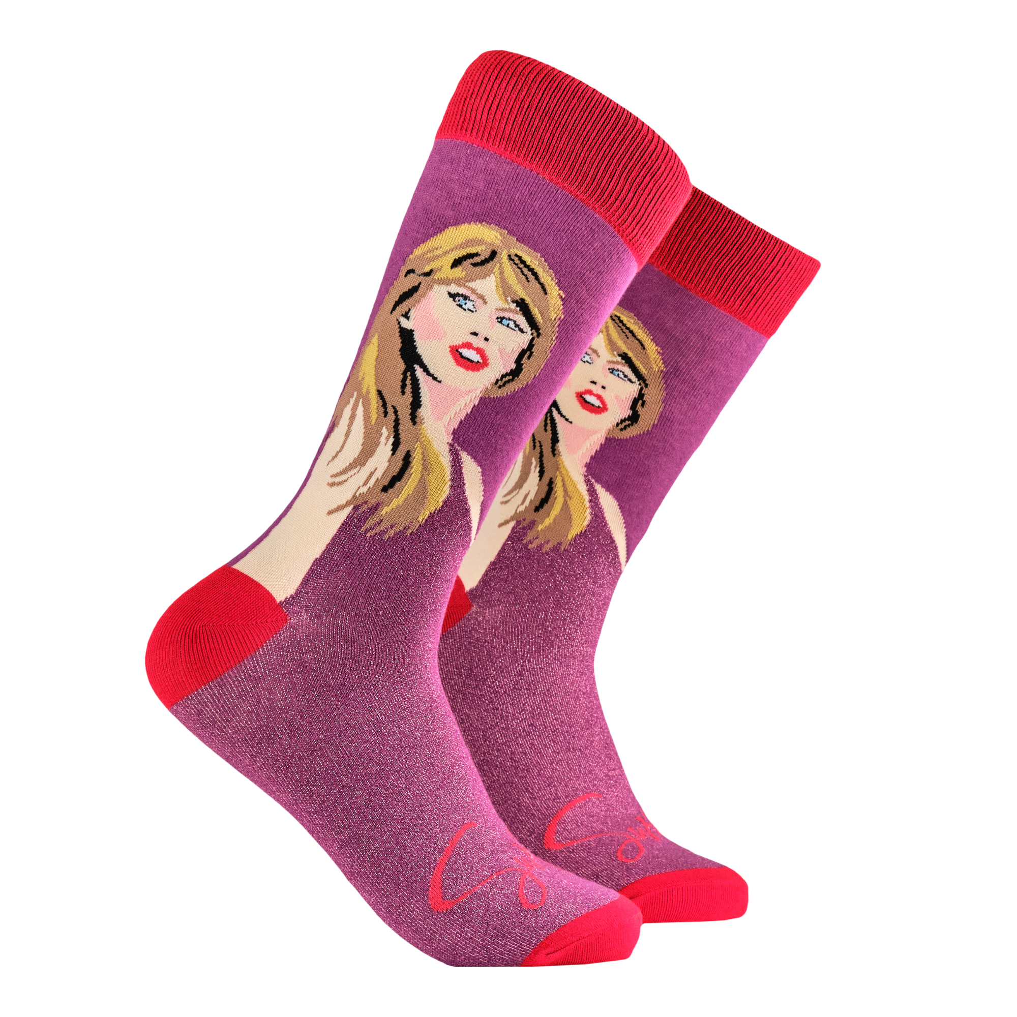 PINK LUREX Taylor Swift Socks - Swifties for wholesale on Faire0