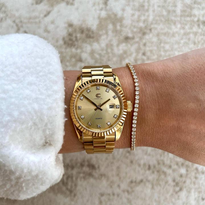 C&C LUXURY CO. - Wholesale Wrist Watch - Women's - PRESIDENT WATCH - Gold & Gold1