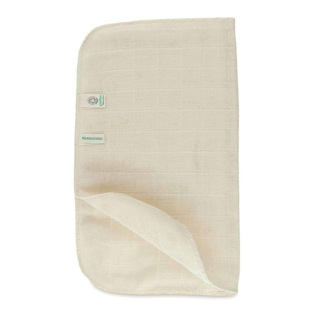organic cotton muslin face cloth 80 x 80cm by Greenfibres 