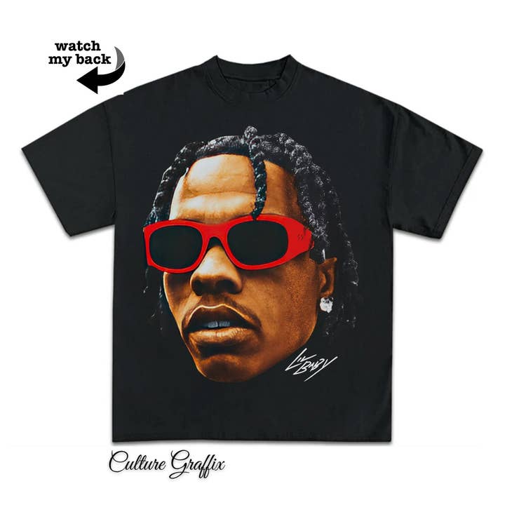 TheKingShirt - Wholesale T-Shirt (Graphic) - Unisex - Lil Baby 'Drip Too Hard' Vintage Rap Tee - Heavy Cotton