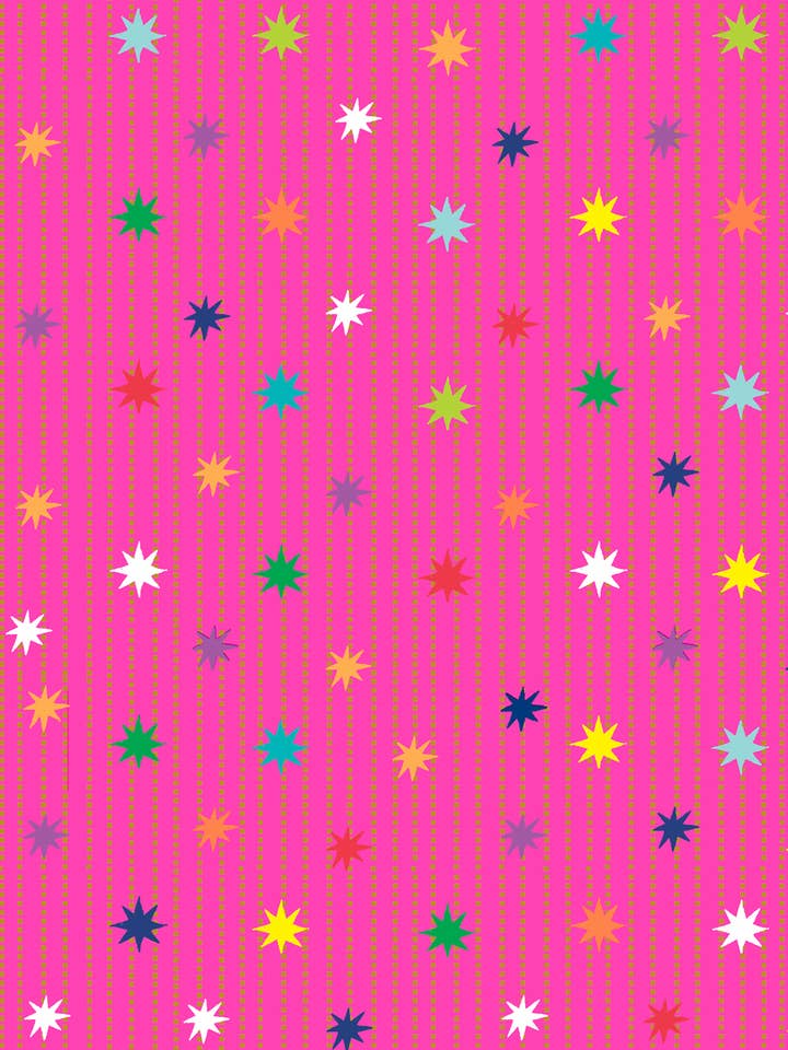 Flat Wrap Star Garland Pink for wholesale by Glick