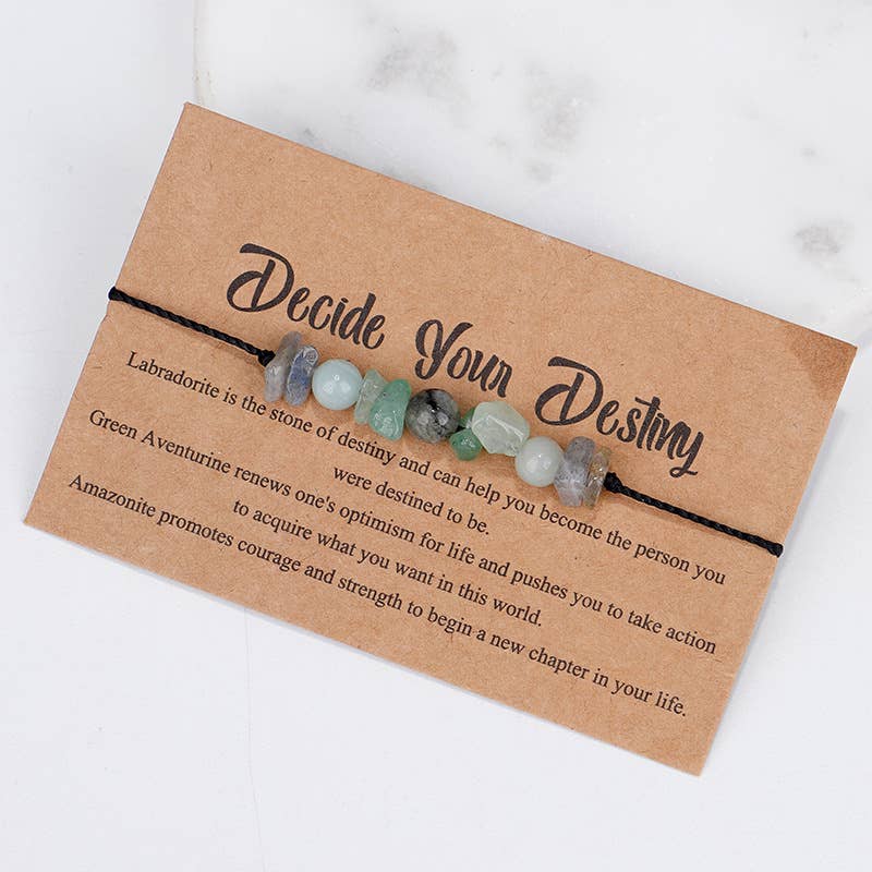 Gypsy Soul - Vendita all'ingrosso Bracciale con perline - Bracciali Motto: decidi il tuo destino, 6 pezzi3