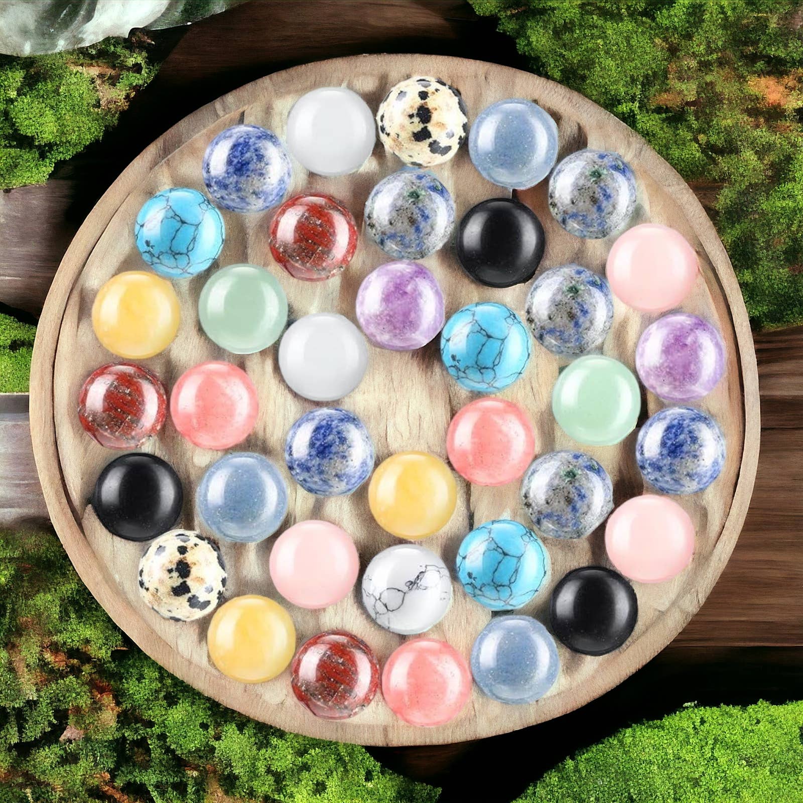 Wax Apothecary - Wholesale Spiritual Stone/Crystal - 0.6" Mini Gemstone Crystal Ball Stone Sphere Orb Assortment3