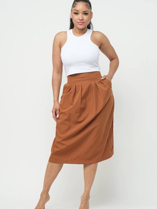 Pleated Waist Woven Dress for wholesale by Boswell