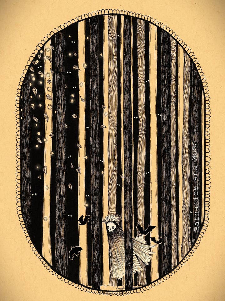 Monster Bride Fine Art Print for wholesale by Barnacles and Moss