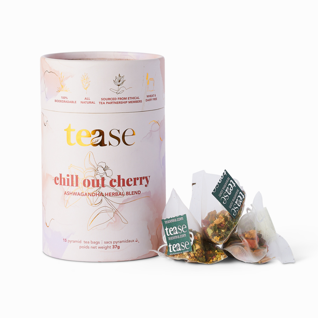 Tease | Wellness Tea Blends + Accessories - Wholesale Health/Detox Tea - Chill Out Cherry Ashwagandha Mushroom Adaptogen Tea Blend2