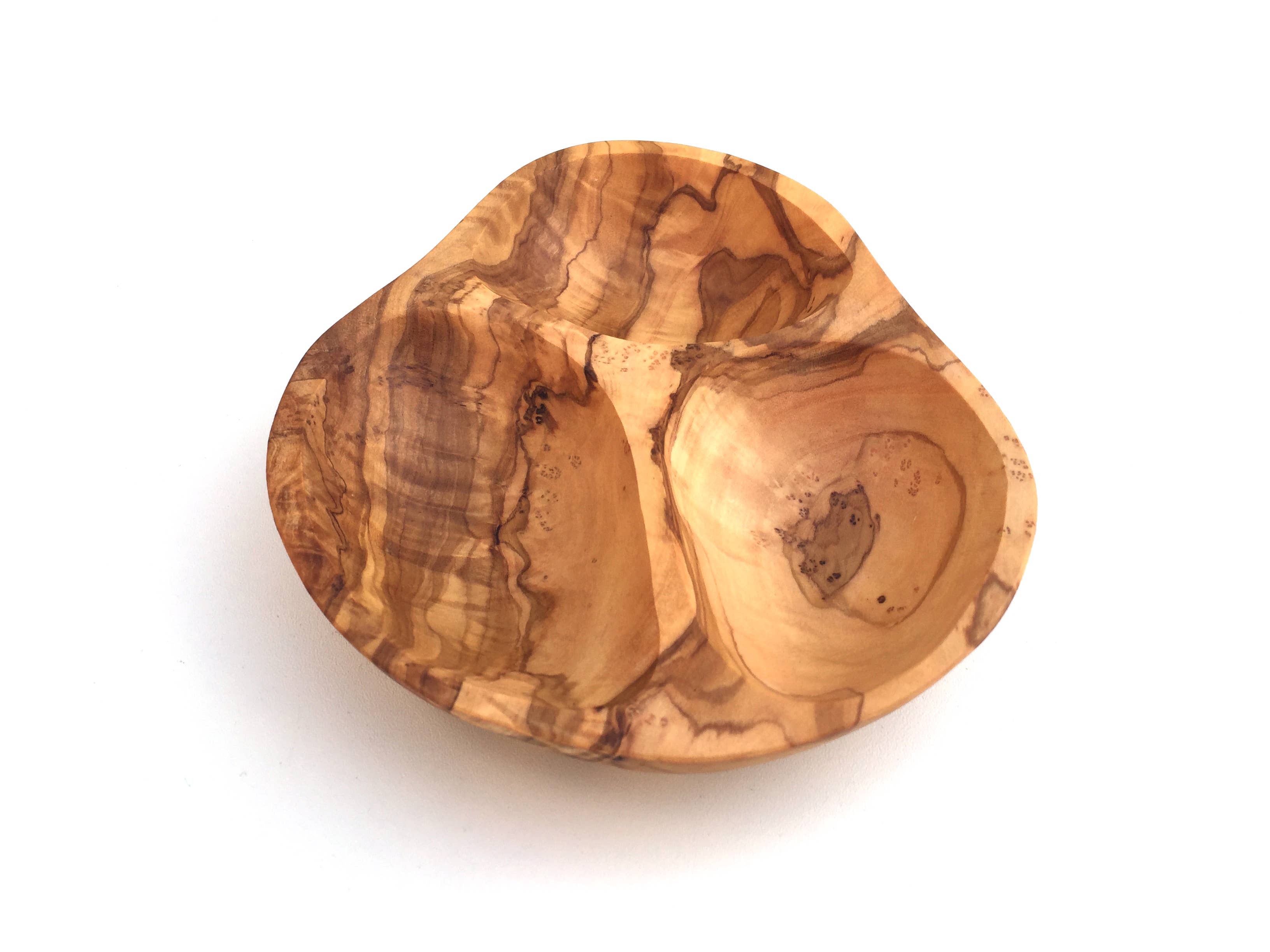 medina mood - Vente Bol de service - Bol de service en bois d’olivier à 3 compartiments3