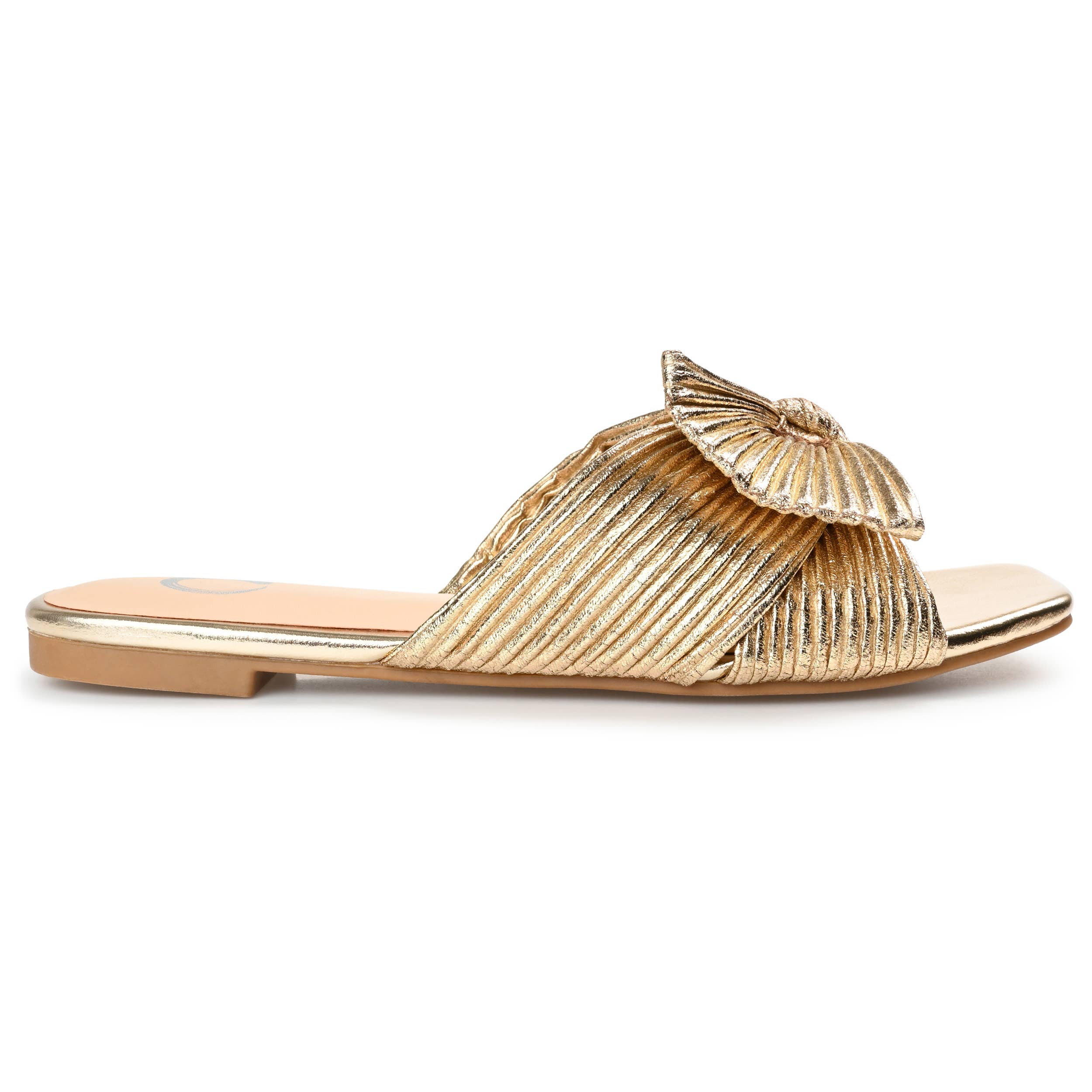 Journee - Wholesale Sandals - Women's - Serlina Pleated Slide Sandals In Foil11
