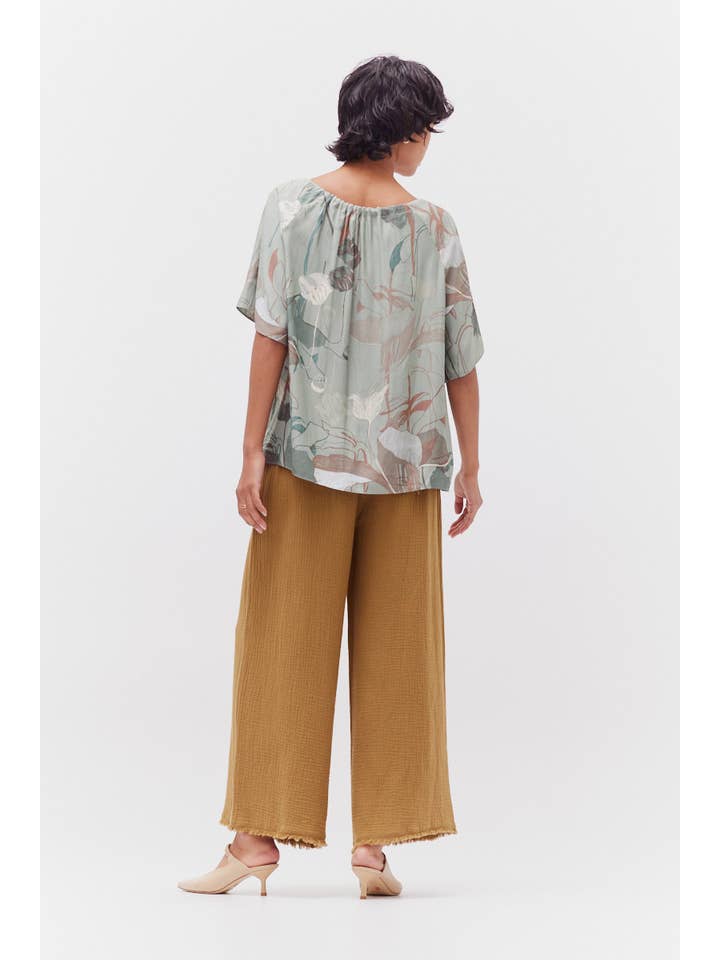 Grade & Gather - Wholesale Blouse - Women's - 41678JG - PRINTED SUMMER TOP