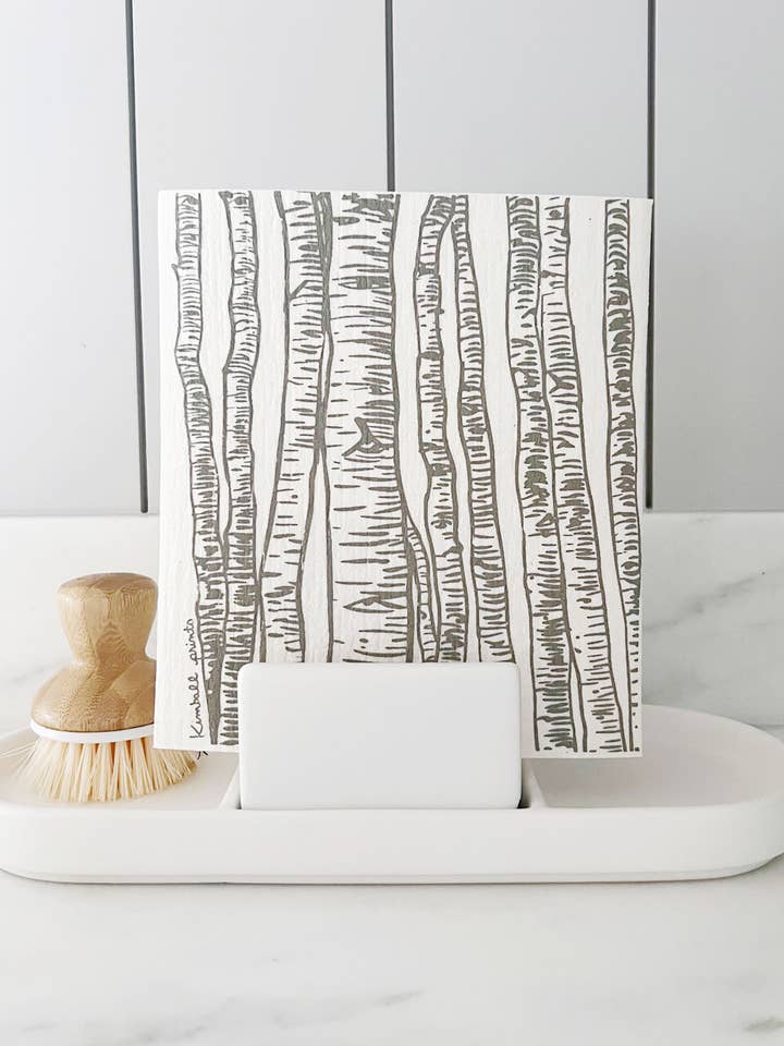 Aspen Trees | Eco friendly Swedish Dishcloth for wholesale by Kimball Prints