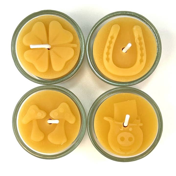Lucky charm tealight for wholesale by Kerzenmanufaktur Stephanus