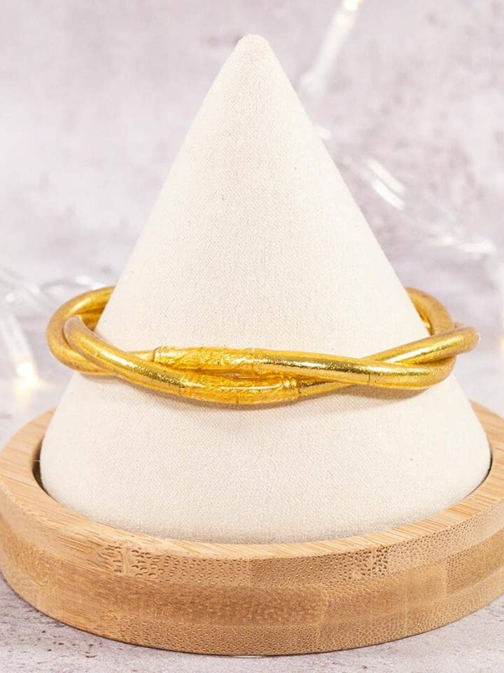 Buddhistisk armband twist mantra GULD för wholesale av JolieJulie-MaLune-VentiLLo
