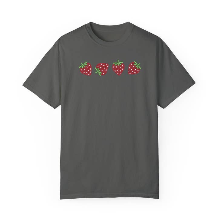 Strawberry Embroidered T-shirt for wholesale by Luxurnia