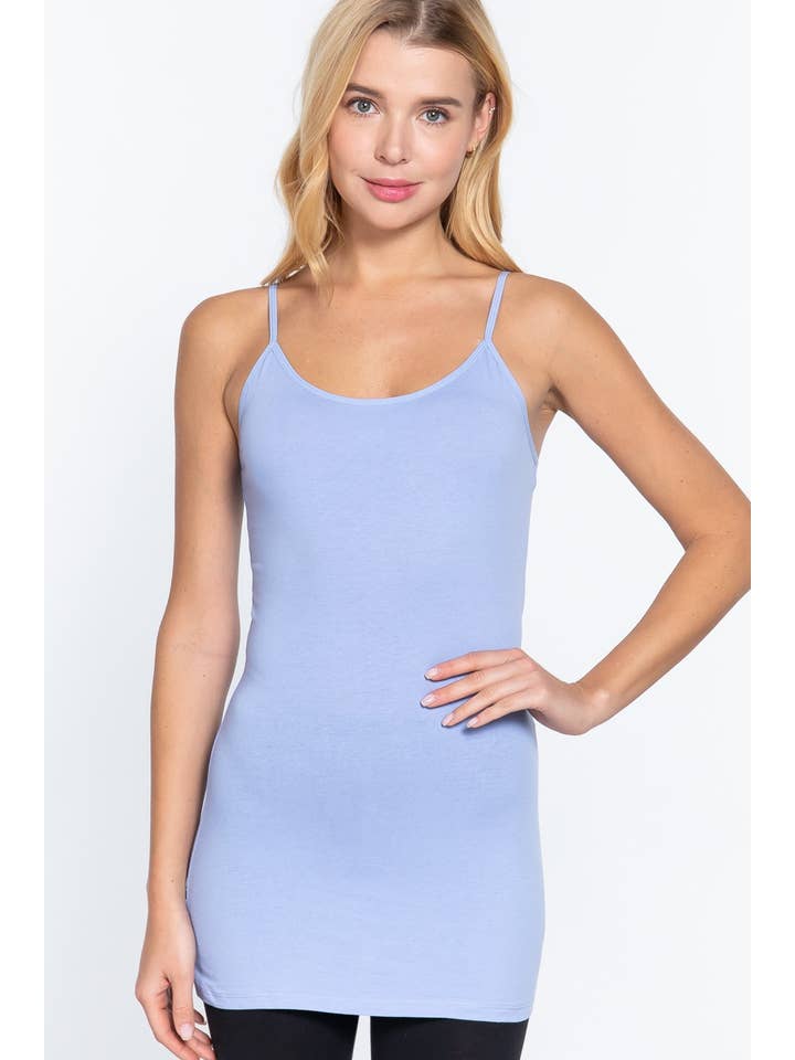 Active Basic | Active USA - Wholesale Camisole - Women's - Basic Tunic Cami w/adjustable Spaghetti Straps27