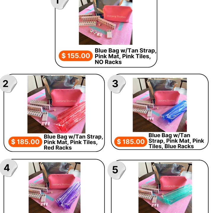 Mahjong Studios – Blush & Bamboo American Mahjong Tile Set (166 Tiles) Bundle for wholesale by Mahjong Studios