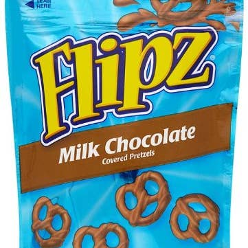 Shop The King - Wholesale Chocolate Covered Sweets - Flipz Milk Chocolate Covered Pretzels, 5 oz Bag