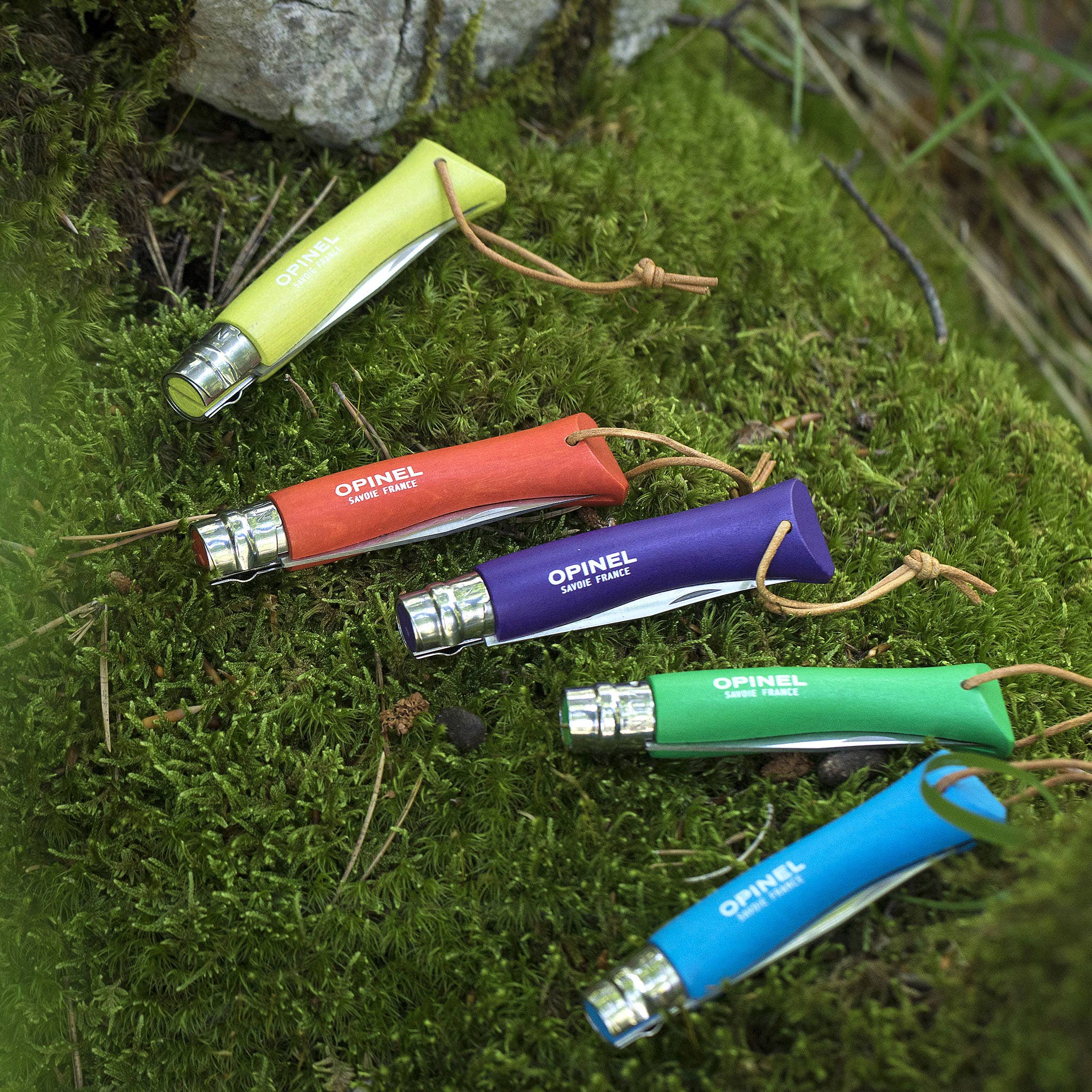 Opinel - Vente Couteau de poche/étui - Couteaux pliants en acier inoxydable Colorama No.072