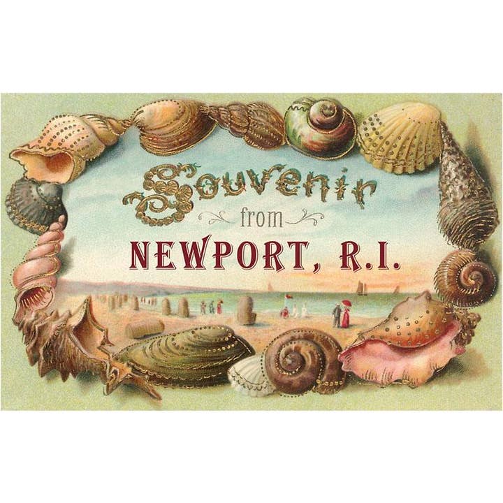 Sticker RI-324 Souvenir from Newport for wholesale by Found Image Press