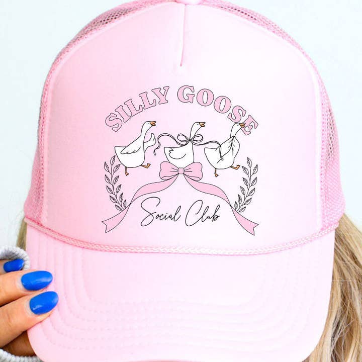 Wholesale Accessory Market - Wholesale Trucker Hat - Women's - Silly Goose Social Club Otto Soft Pink Foam Front Trucker Hat0