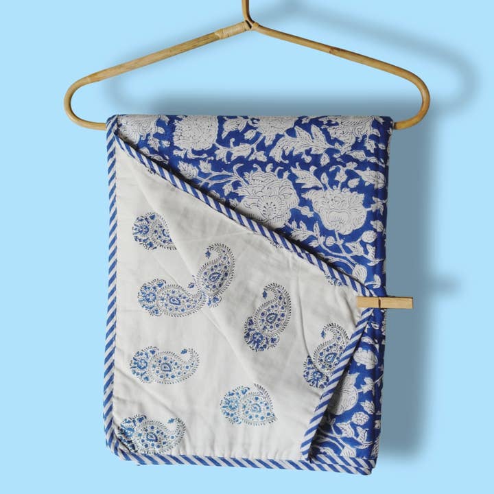 Annahmol - Wholesale Quilt - Kids & Baby - Wood Block Print Reversible Cotton Baby Blanket9