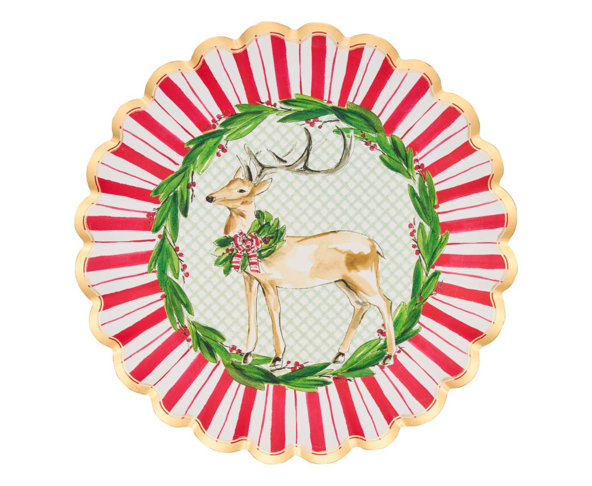 Sophistiplate – wholesale Disposable plate – Holly Berry Dinner Plates/8pk