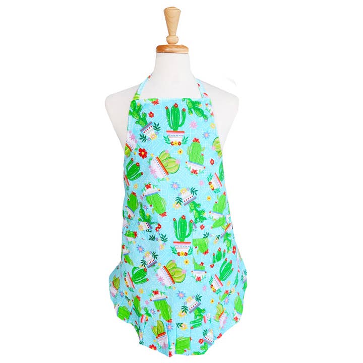 Cactus Ruffle Apron for wholesale by Two Lumps of Sugar