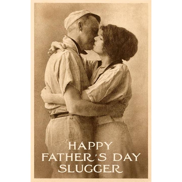 Found Image Press - Wholesale Postcard - Postcard DD-84 Happy Father's Day, Slugger
