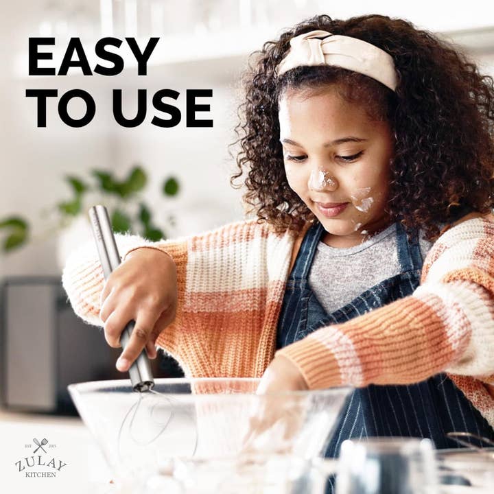 Zulay Kitchen - Wholesale Whisk - Danish Dough Whisk Stainless Steel - Single Eye Dough Hook10
