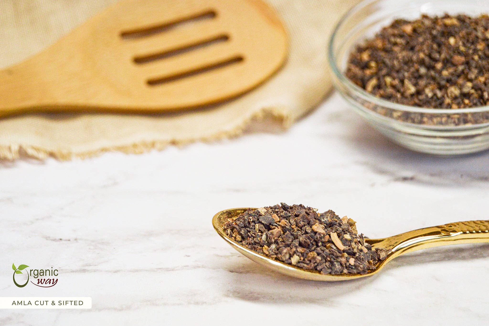 Organic Way LLC - Venta al por mayor Hierbas - Amla/Amalaki Deshidratada/Emblica Officinalis Cortada y Tamizada (Phyllanthus emblica) - Certificado Kosher | Crudo, Vegano, No GMO y Sin Gluten | Certificado por el USDA | Origen - India4