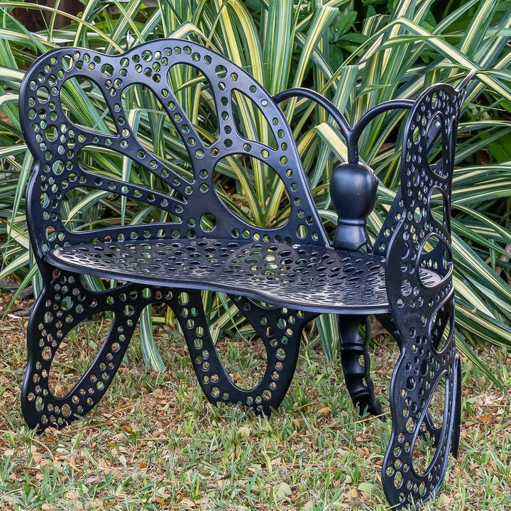 FlowerHouse - Wholesale Bench - Butterfly Bench Black0
