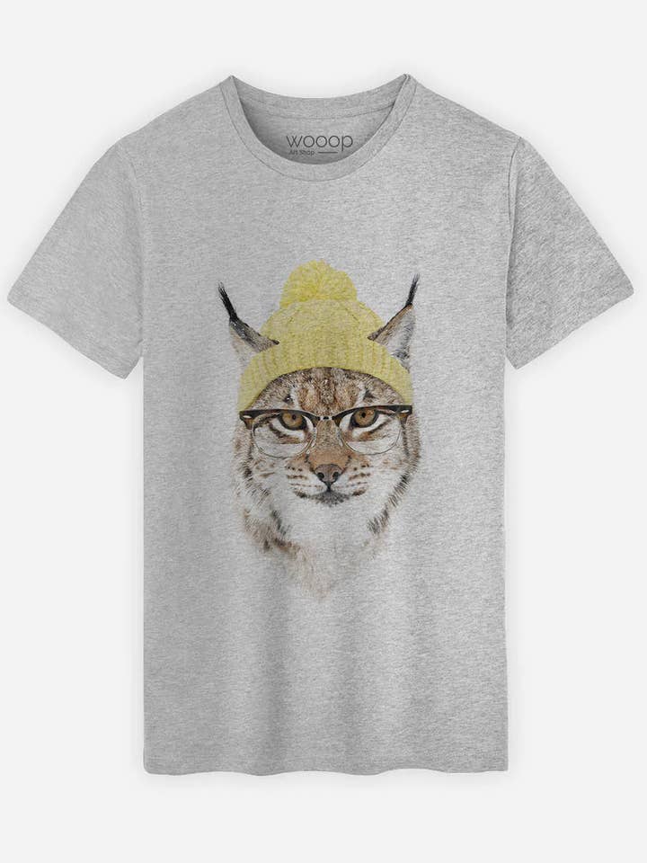 Geeky Cat Men's Grey Heathered T-Shirt for wholesale by Wooop