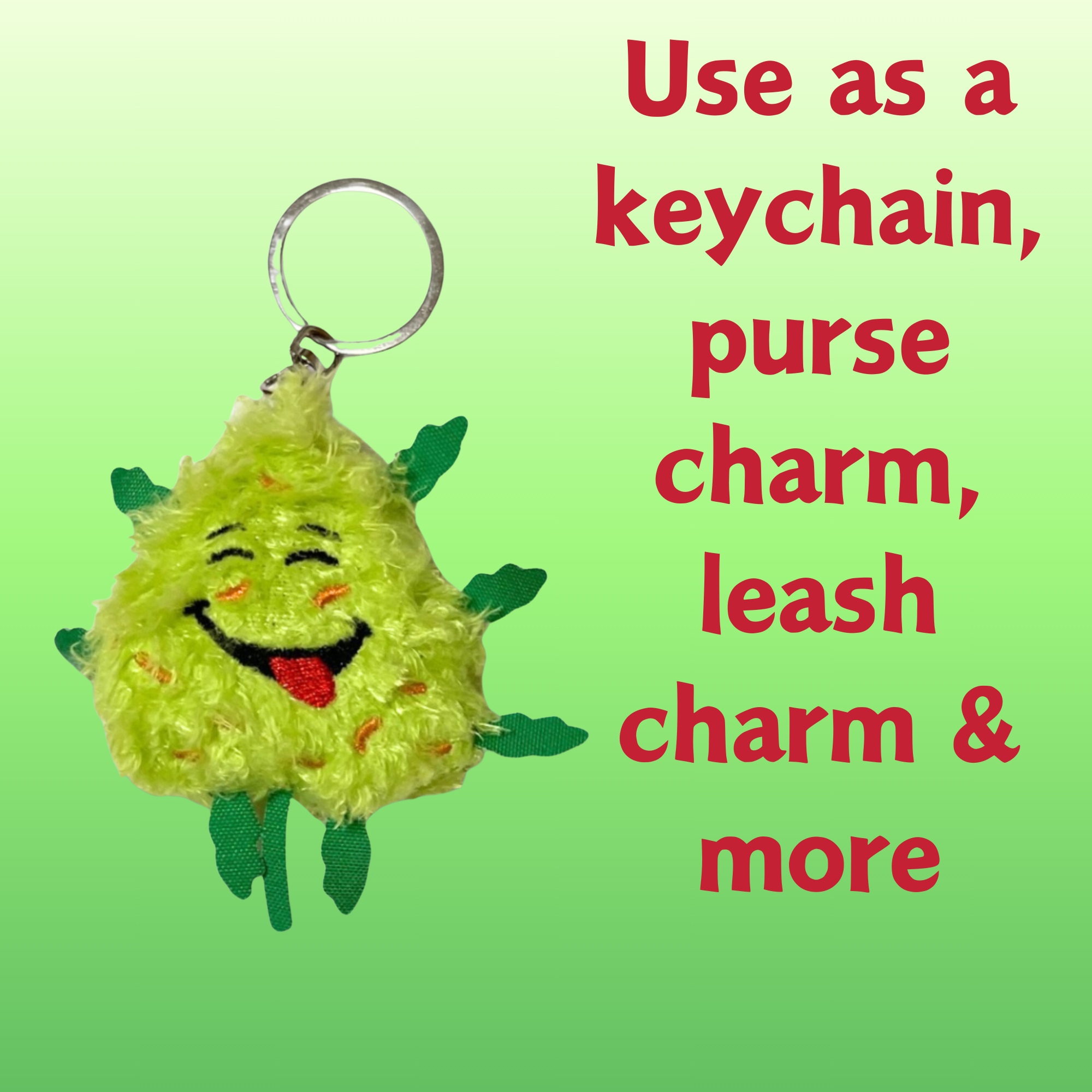 PAW:20 - Wholesale Pet Plush Toy - Dog - Bud the Weed Nug Keychain 20pc Refill for Counter Display7