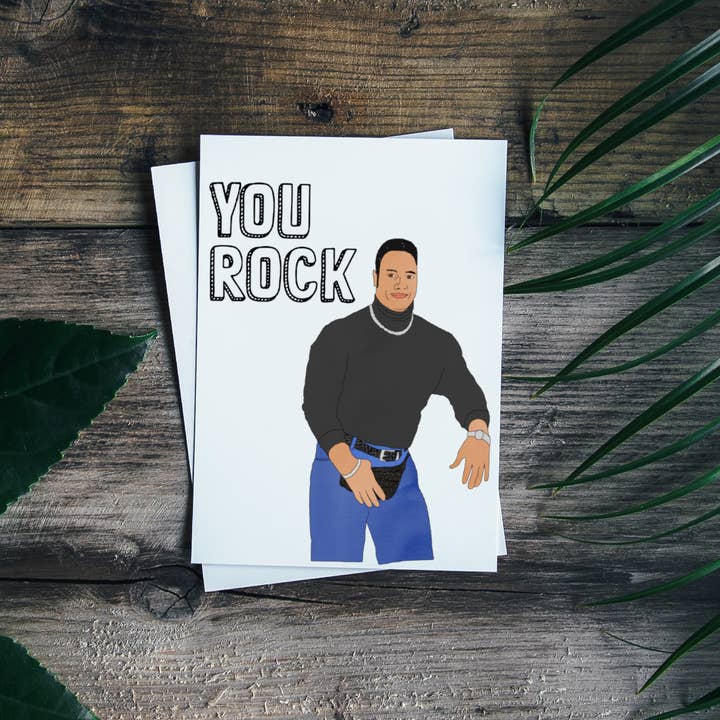 Geeked Out Greetings - Wholesale Everyday Greeting Card - The Rock "Fanny Pack" Greeting Card