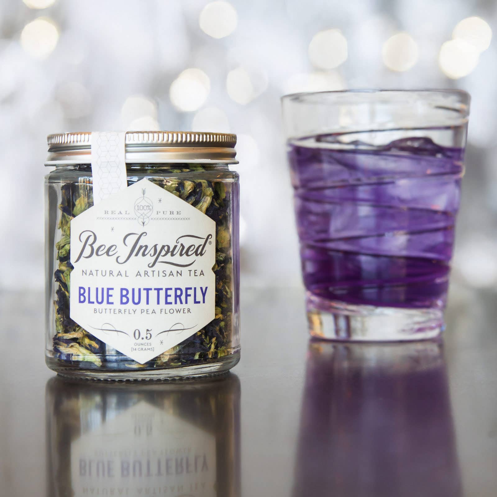 Bee Inspired - Wholesale Loose Tea - Blue Butterfly Tea | Loose-Leaf Butterfly Pea Flower Tea1