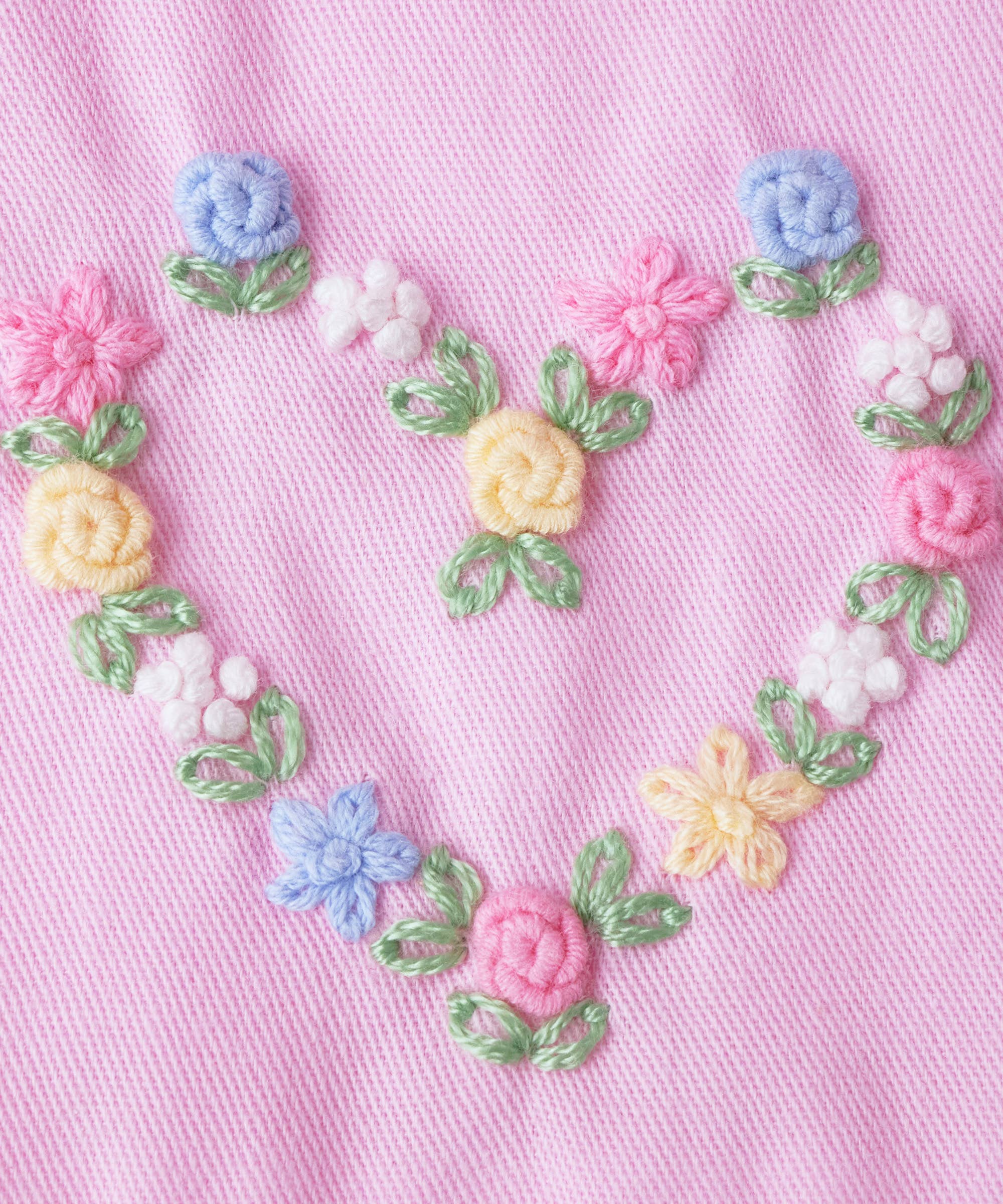 Smocked Bebe - Wholesale Clothing Set - Baby - Pink Rosebud Embroidered Bubble + Bonnet1