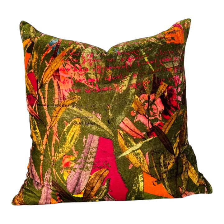 Featherington- Green Silk Velvet Pillow Cover for wholesale by Winton and Waits
