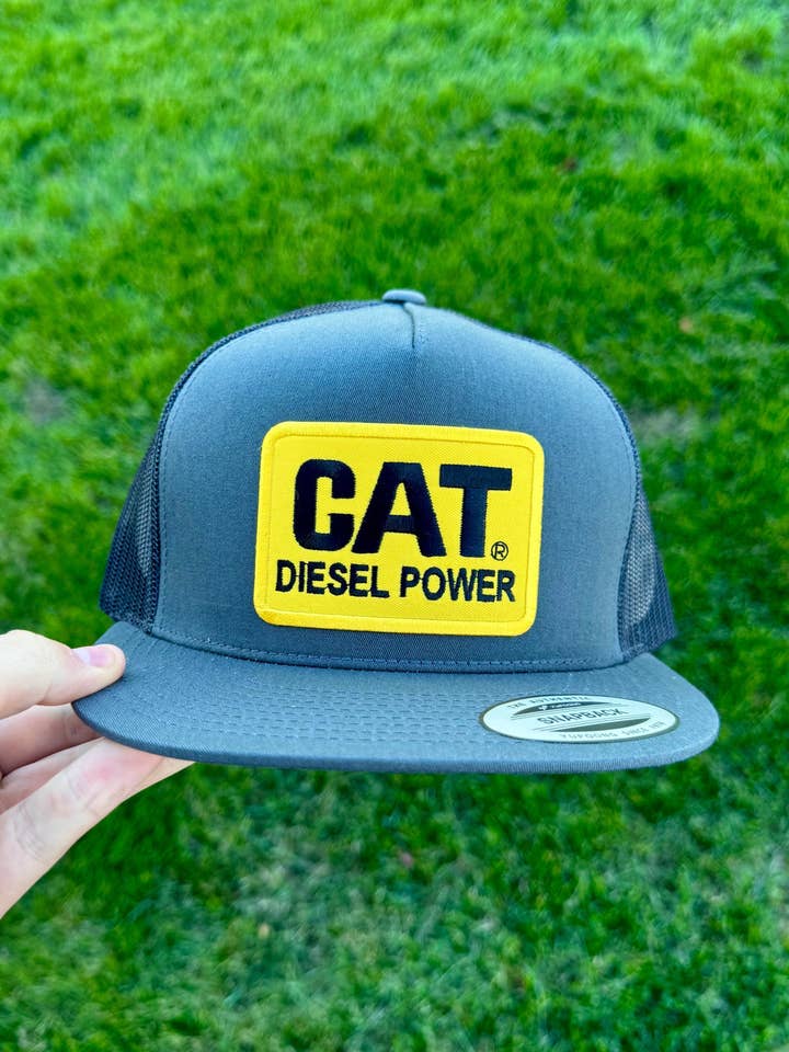 C.A.T. Charcoal/Black Snapback for wholesale by River Bent Hat Co.