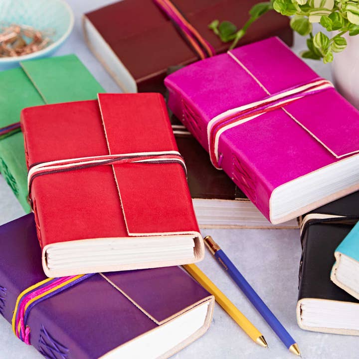 The Paper High Gift Company Limited – Großhandel Tagebuch – Notizbuch aus farbigem Leder mit String
