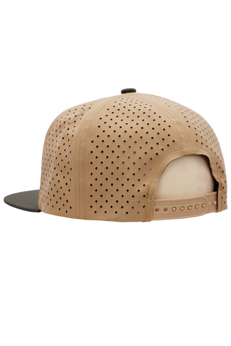 Cap Zone - Wholesale Flat Brim Cap - Men's - Two Tone Six Panel Flat Bill Perforated Snapback23