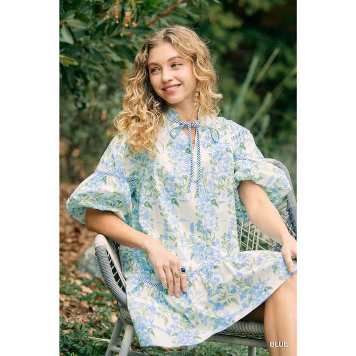 STYLE USA - Wholesale Dress - Women's - Floral Print Mini Dress