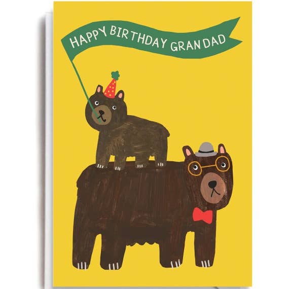 Grandad Birthday Bear Card for wholesale by Jolly Awesome