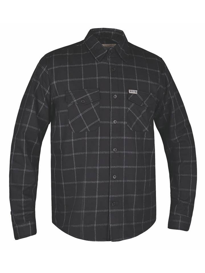 TW217.00 - MENS BLACK AND WHITE FLANNEL SHIRT for wholesale on Faire