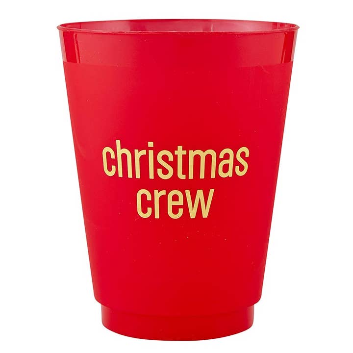 Santa Barbara Design Studio by Creative Brands - Wholesale Disposable Cup - Gold Foil Frost Cups - Christmas Crew - Set of 6