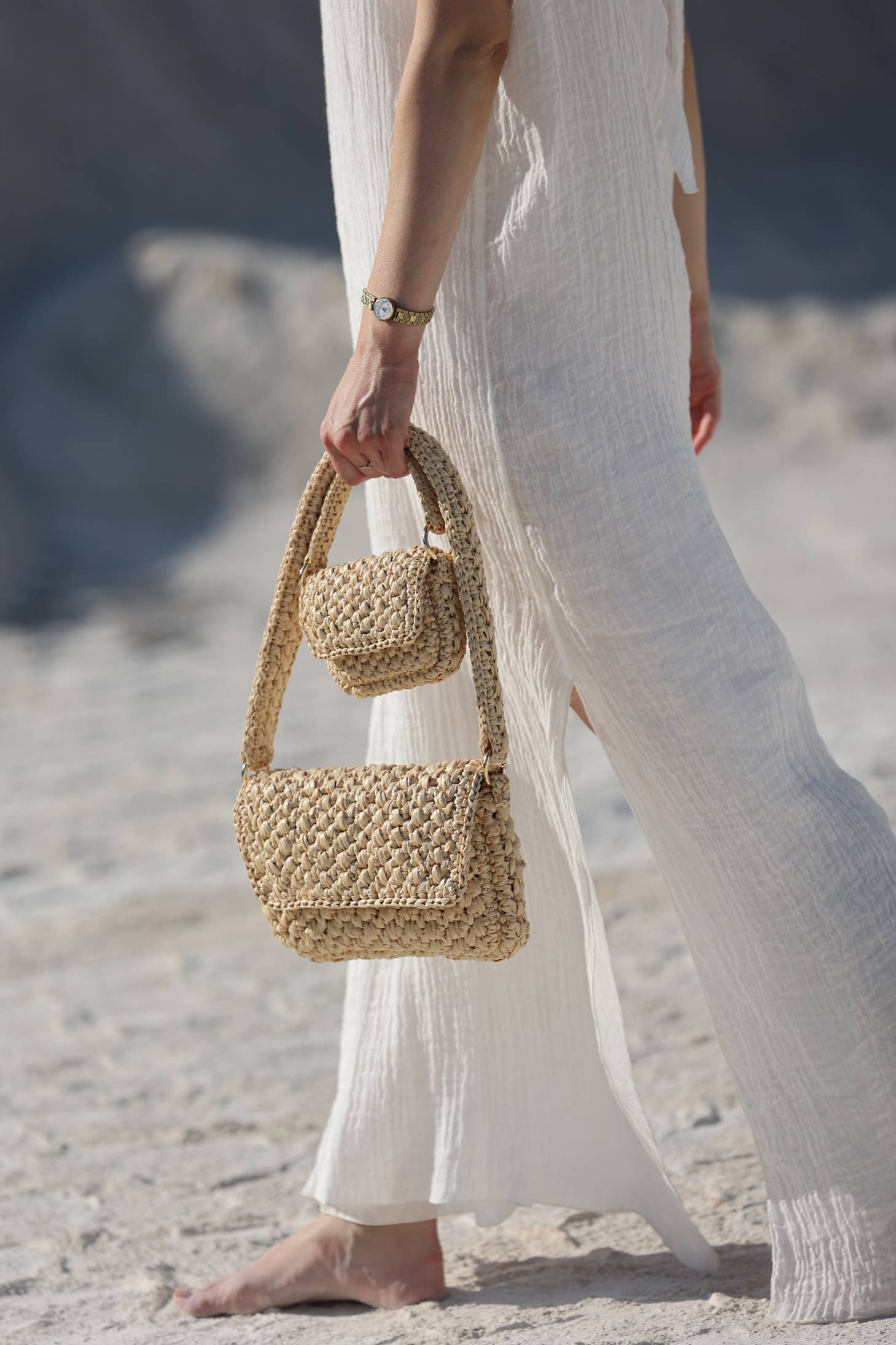 Yova - Wholesale Shoulder Bag - Women's - Raffia Shoulder Purse - Natural5