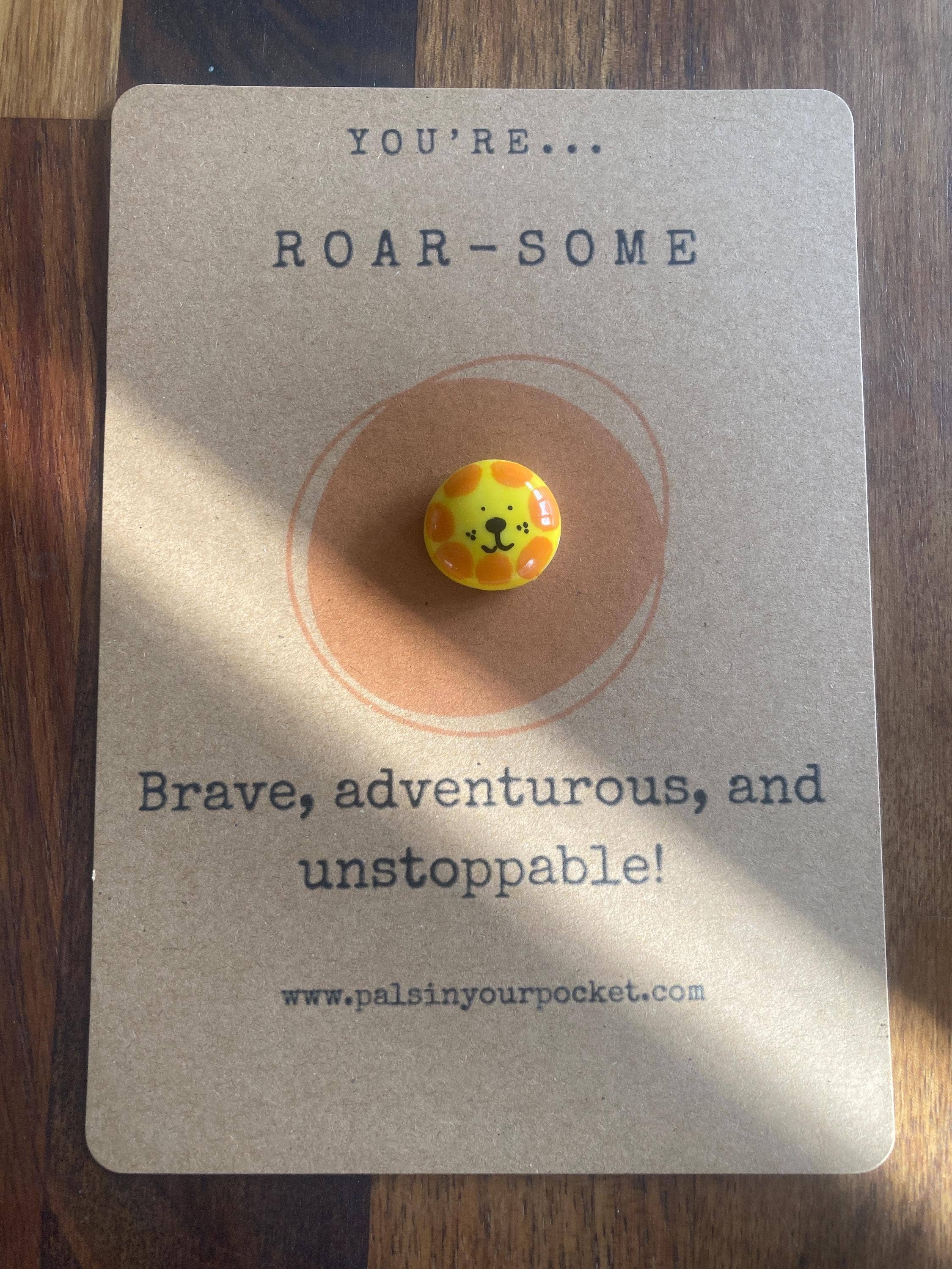 Pals in your Pocket – wholesale Keepsake coin/token – Encouragement Lion Pebble. Gift For Child. Confidence.3