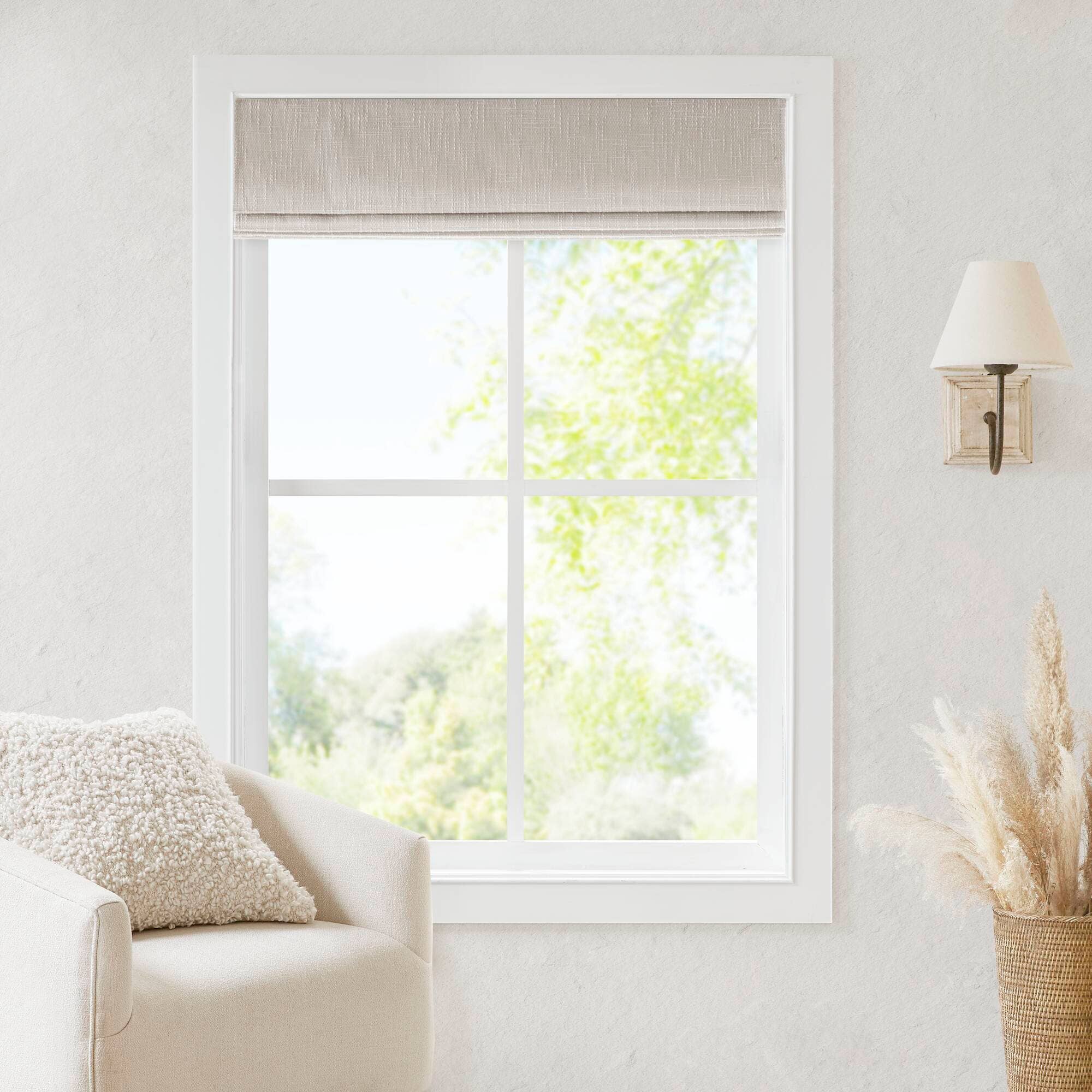 Olliix - Wholesale Curtain - Total Blackout Cordless Roman Shade, Linen1